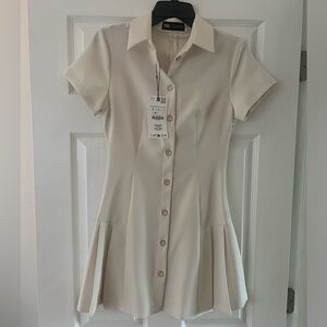 ZARA mini dress | ivory | small